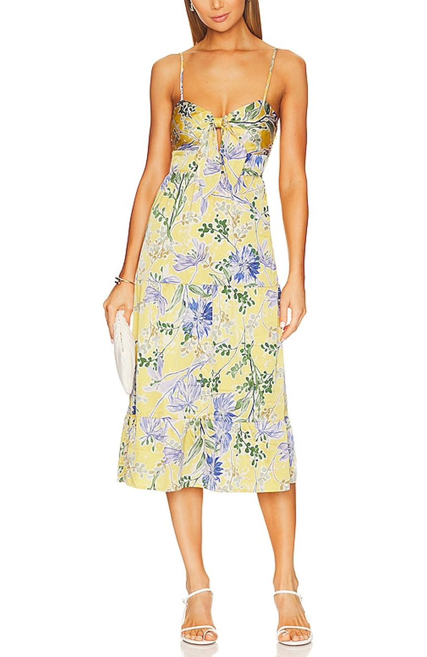 Heartloom Floral Golden Larson Dress Size XS